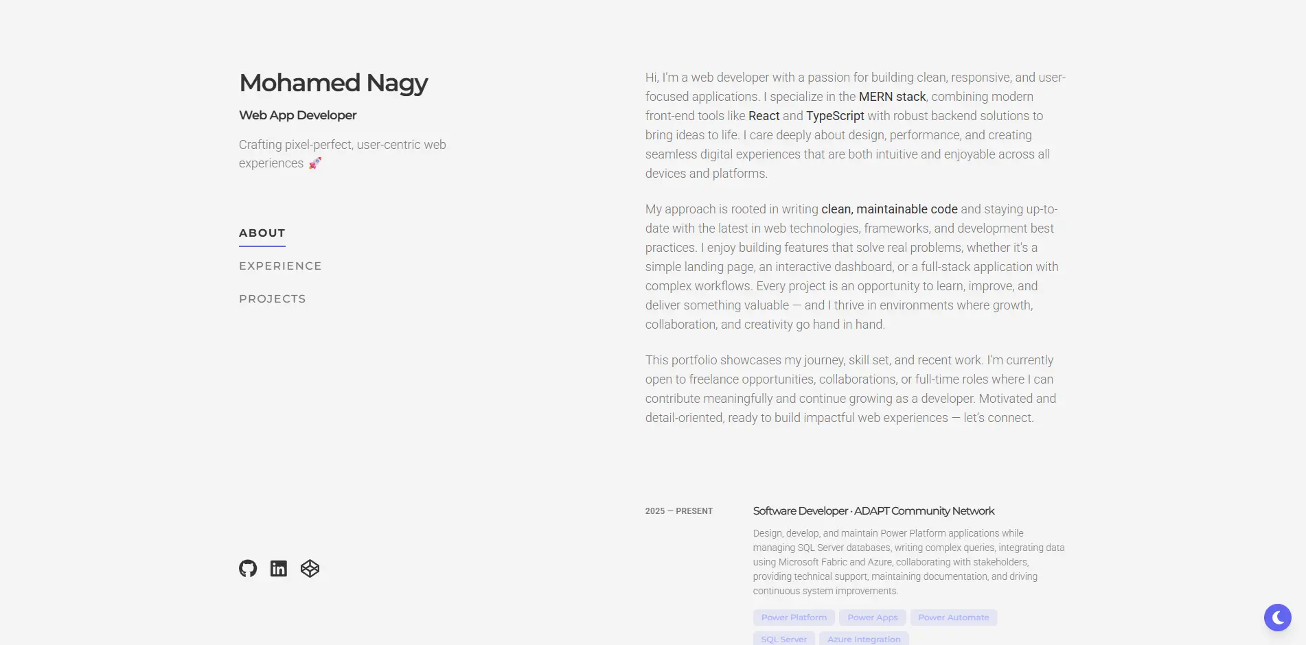Blog web app screenshot